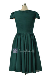 In stock,Ready to Ship - Plus Size Short Rich Peacock Bridesmaid Dress(BM5192S) - (Rich Peacock)