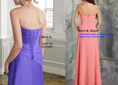 Long Bright Olive Chiffon Dress One Shoulder Evening Dress W/Fabric Flowers(BM346)