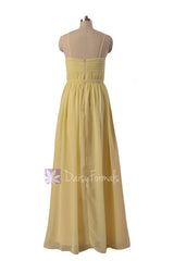 Elegant Long Sweetheart Chiffon Bridesmaid Dress Formal Dress w/ Straps(BM1037P)
