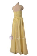 Elegant Long Sweetheart Chiffon Bridesmaid Dress Formal Dress w/ Straps(BM1037P)