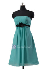 Pretty Turquoise A-line Chiffon Bridesmaid Dress Tiffany Blue Sweetheart Prom Dress(BM141)