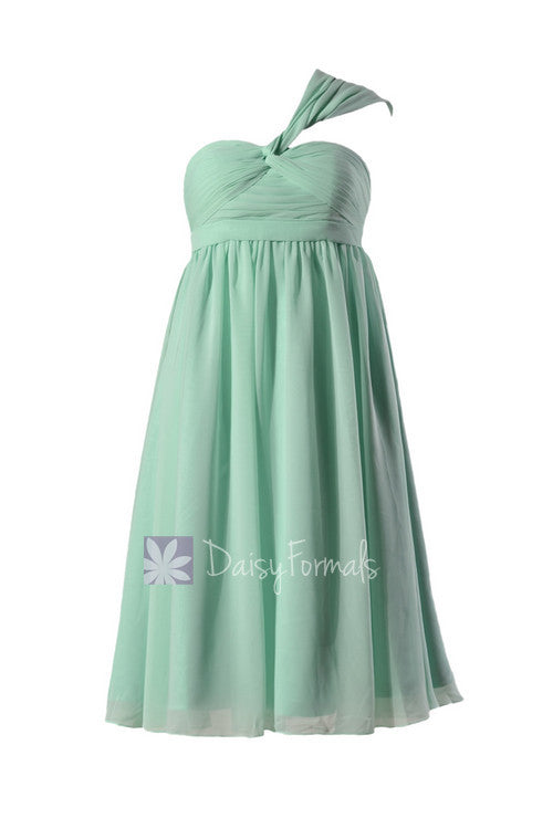Empire Knee Length Chiffon Bridesmaid Dress Maternity Bridal Party Dress(BM731EM)