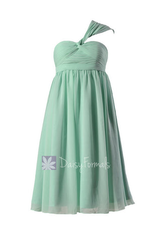 Empire Knee Length Chiffon Bridesmaid Dress Maternity Bridal Party Dress(BM731EM)