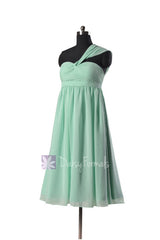 Empire Knee Length Chiffon Bridesmaid Dress Maternity Bridal Party Dress(BM731EM)
