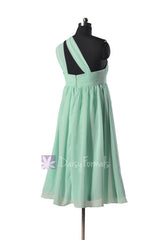 Empire Knee Length Chiffon Bridesmaid Dress Maternity Bridal Party Dress(BM731EM)