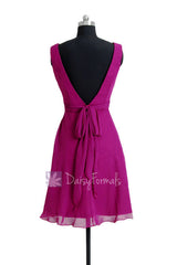 Sexy Deep V-Neck Bridal Party Dress Short American Beauty Bridesmaid Dress(BM7726)