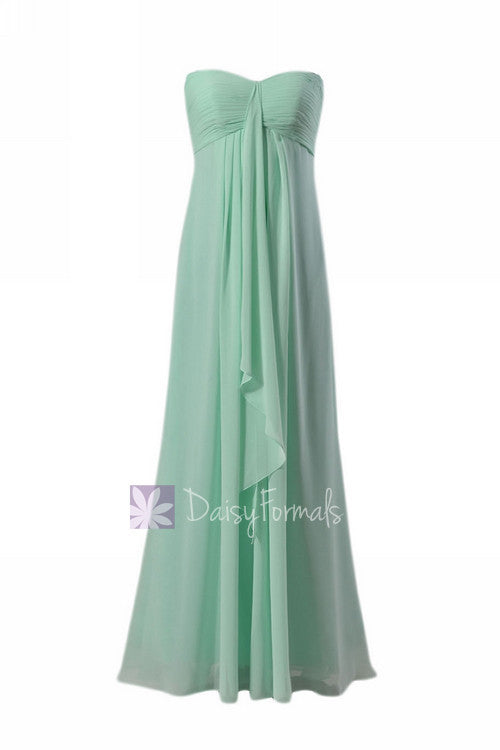 Floor Length Mint Formal Dress Sweetheart Empire Chiffon Bridesmaid Dress(BM892L)
