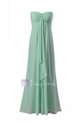Floor Length Mint Formal Dress Sweetheart Empire Chiffon Bridesmaid Dress(BM892L)